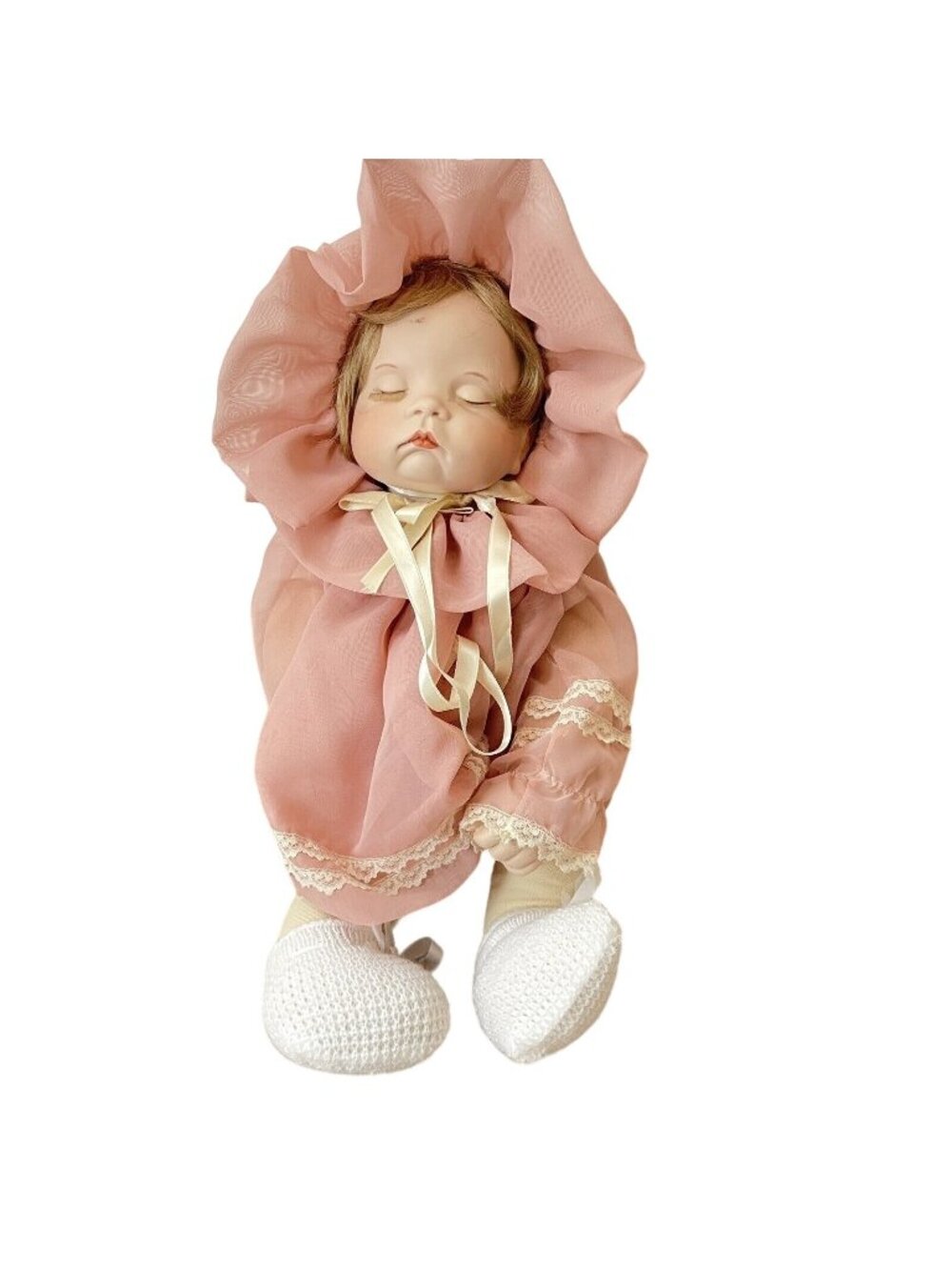 Creepy Halloween Prop Doll Boots Tyner Reborn Baby Girl Doll Weighted Pink